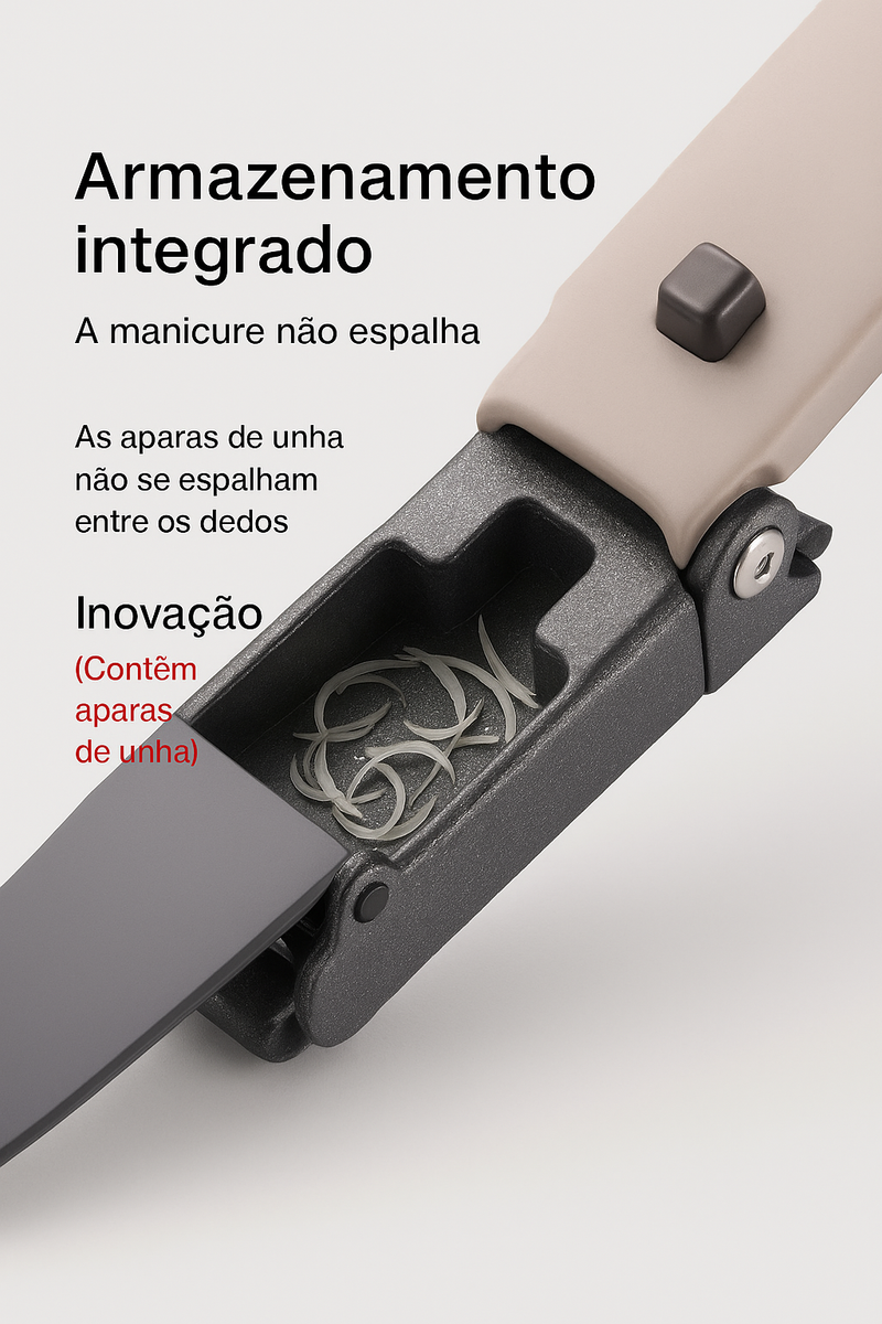 Cortador de Unhas Premium com Design e reservatorio, Elegante, Eficiente e Igienico