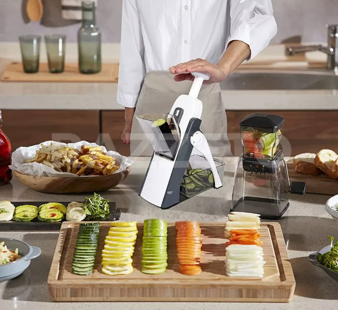Cortador manual multiuso com 5 funções para cortar batatas, legumes, verduras e frutas
