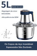 🔥 TRITURADOR ELETRICO TURBO 500W DE POTENCIA E  5 VELOCIDADES PARA TRITURAR TUDO EM SEGUNDOS 🚀