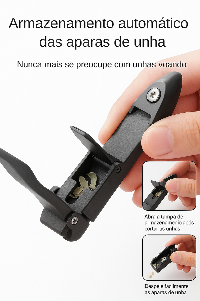 Cortador de Unhas Premium com Design e reservatorio, Elegante, Eficiente e Igienico